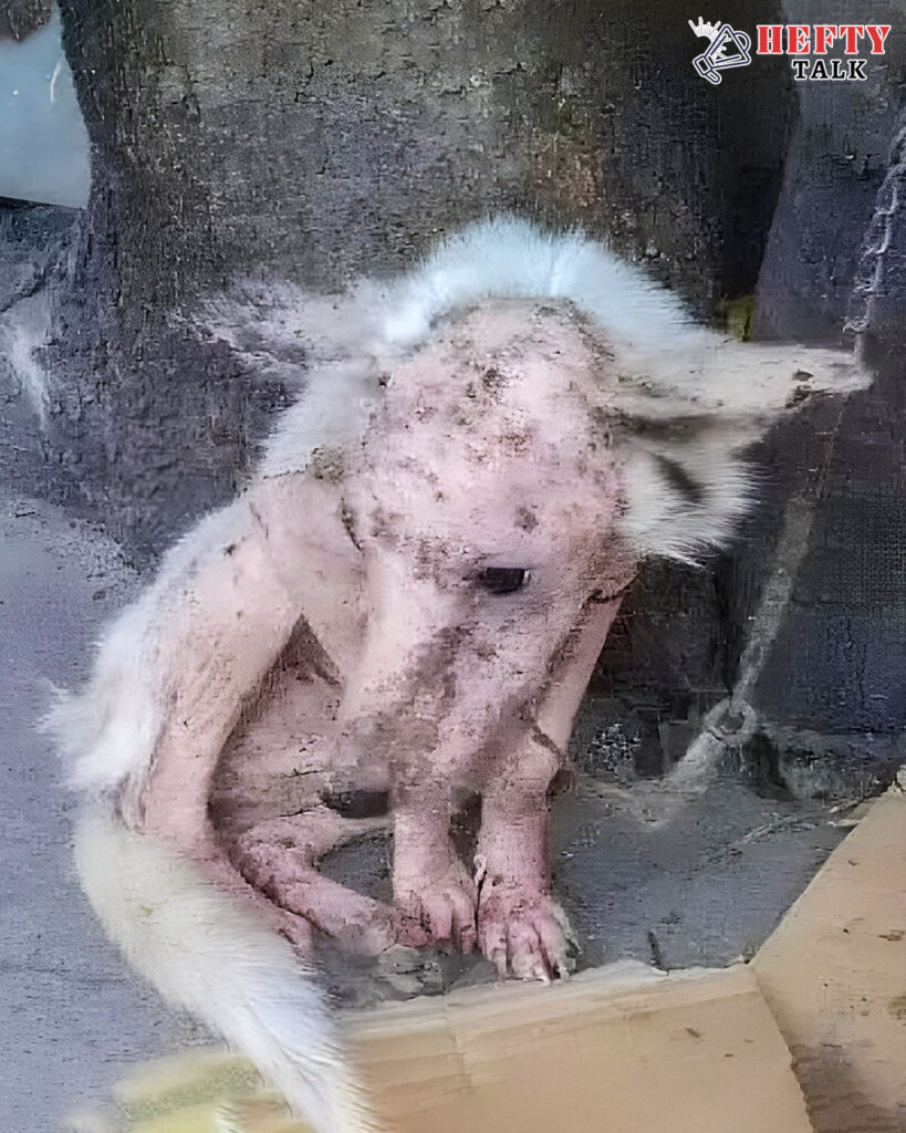 Stray Dog Chained by Homeless Man in Abandoned Building