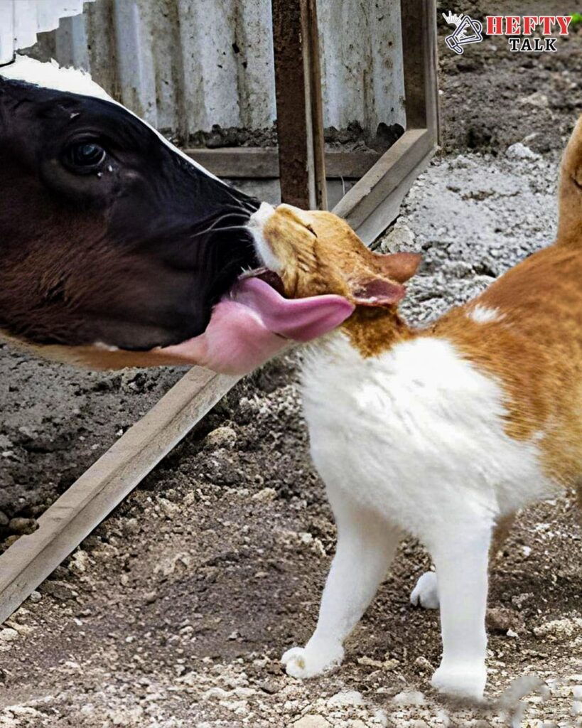 Whiskers and Bessie: Unlikely Animal Friendship